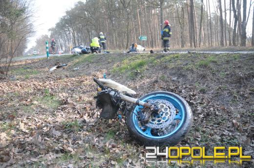 Motocykl zderzył się z volkswagenem na ul. Strzeleckiej