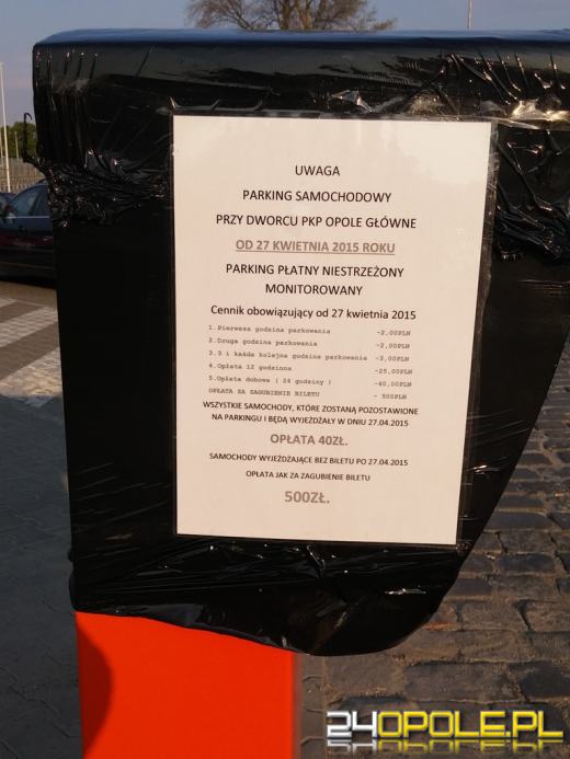 Parking przy opolskim dworcu od dziś jest płatny