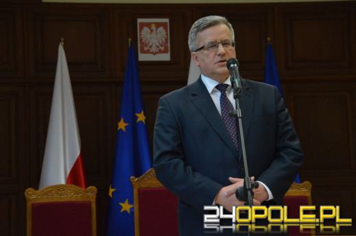 Prezydent Bronisław Komorowski podpisał w Opolu ustawę