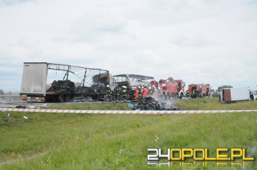 Karambol i pożar na A4. Dwie osoby nie żyją.