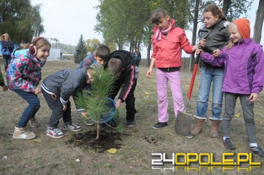 Przedszkolaki i uczniowie sadzili drzewa w siedzibie WiK