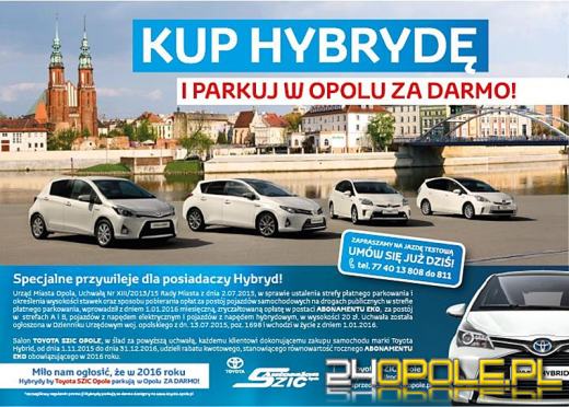 W Opolu Hybrydy parkują za darmo!
