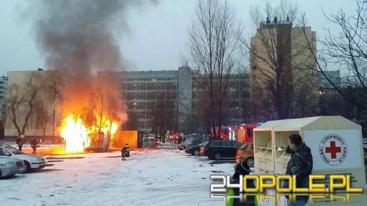 Spłonął kontener przy ul. Piotrkowskiej