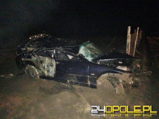 24-letni kierowca BMW zginął w wypadku pod Kluczborkiem