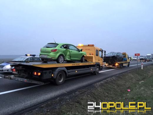 Groźny wypadek na "grzybku" we Wrzoskach