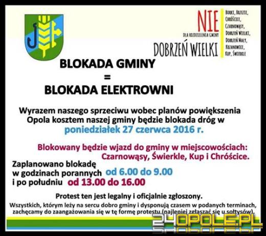 Jutro blokada gminy Dobrzeń Wielki. Będą utrudnienia w ruchu. 
