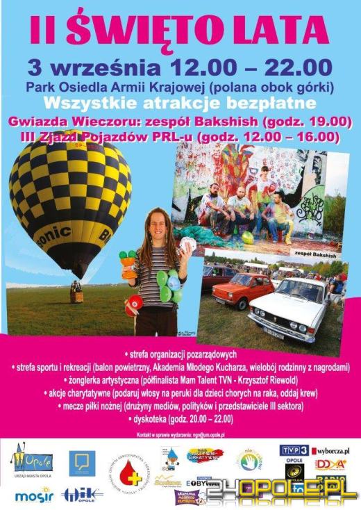 Już w najbliższą sobotę odbędzie się II Święto Lata 