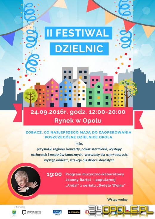 24 września na opolskim rynku odbędzie się II Festiwal Dzielnic 