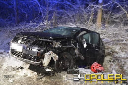 Wypadek pod Grodkowem. Sprawca miał ponad 2 promile alkoholu.