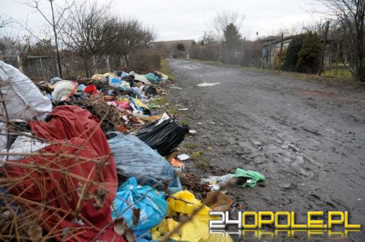 Dzikie wysypisko śmieci straszy w pobliżu działek