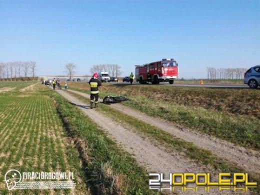 Wypadek motocyklisty na obwodnicy Lubrzy