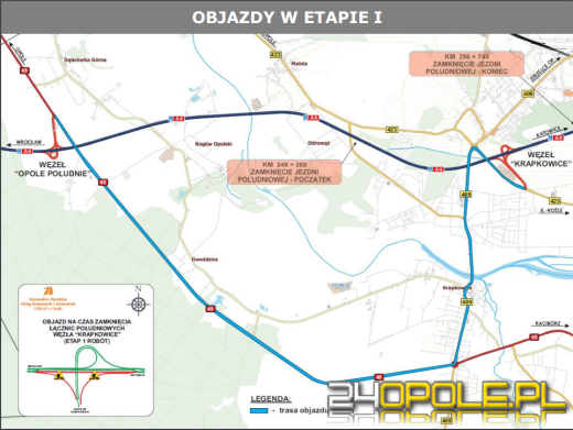 Od czwartku remont i utrudnienia dla kierowców na opolskim odcinku A4