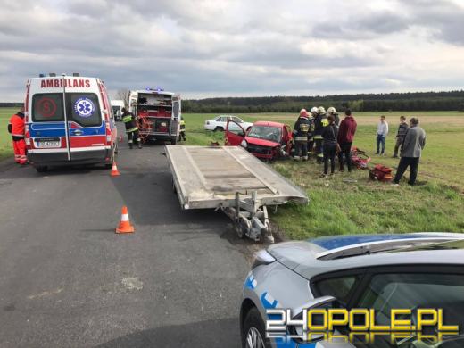 Laweta odczepiła się w czasie jazdy, kobieta została ranna