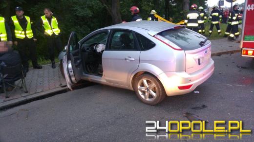 McLaren rozbił się na rondzie w Krapkowicach