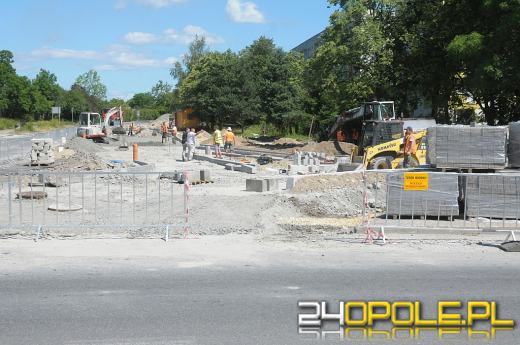Trwają prace przy budowie ronda na Chabrach. Niebawem zamkną ul. Luboszycką