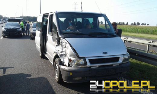  Zderzenie 6 samochodów na autostradzie A4