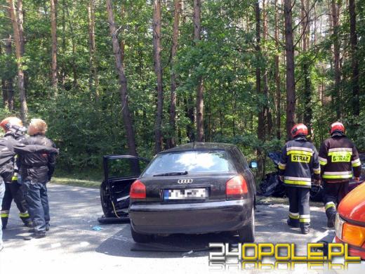 Trzy osoby ranne w zderzeniu audi i volkswagena