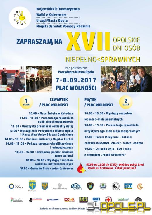Przed nami XVII Opolskie Dni Osób Niepełnosprawnych