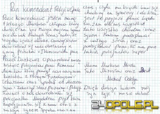 Policyjna sztafeta dobra dla Markusa