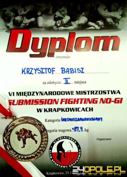Aspirant z pasją i wynikami w jiu-jitsu