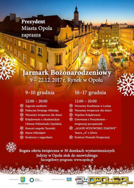 Jarmark Bożonarodzeniowy w Opolu rozpoczyna się w tą sobotę 9 grudnia