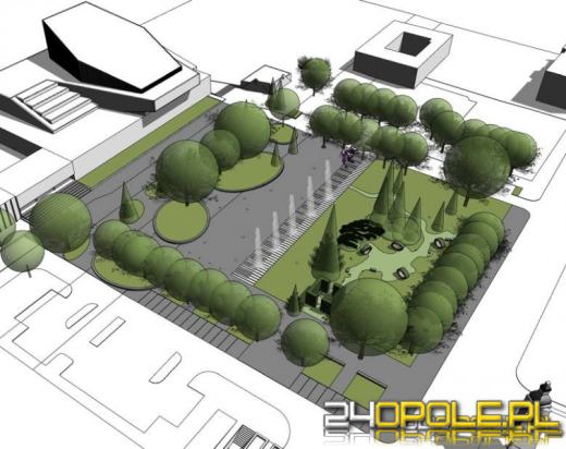 Przed Teatrem Kochanowskiego rozpoczęły się prace. Droga jest zamknięta.