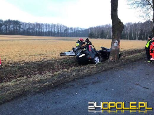 Tragiczny wypadek w Krępnej, nie żyje 44-letni pasażer