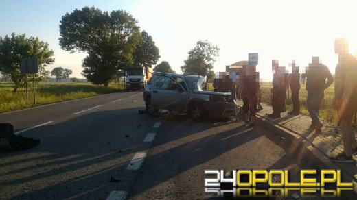 DK46 zablokowana po zderzeniu czołowym w Jaczowicach