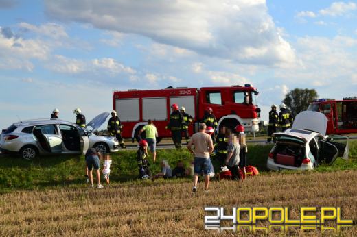Zderzenie 3 pojazdów na obwodnicy Opola, 8 osób poszkodowanych