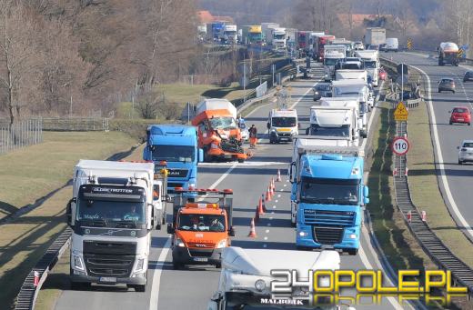 Zderzenie ciężarówek na opolskim odcinku A4 spowodowało wielkie korki