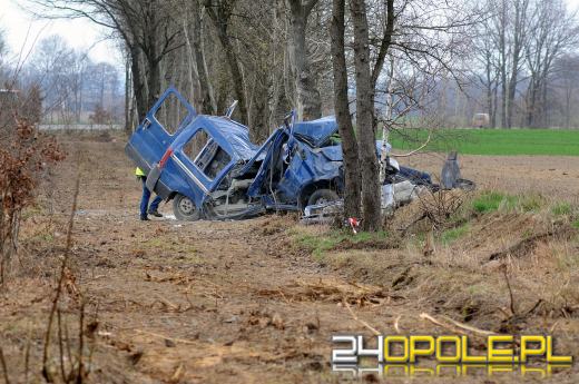 Śmiertelny wypadek pod Olesnem. Kierowca pijany