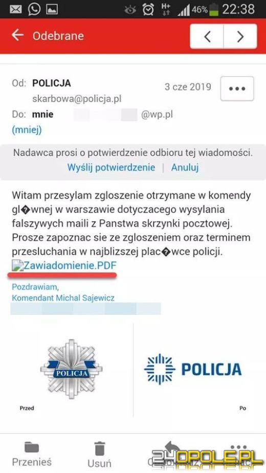 Policja Ostrzega - Uważaj na fałszywe wiadomości