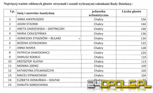Znamy wyniki do Rad Dzielnic miasta Opola