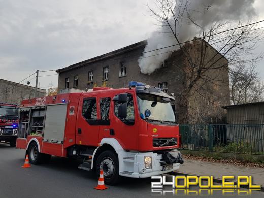 Pożar pustostanu przy Alei Przyjaźni w Opolu