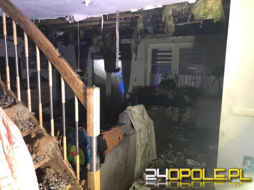 Trwa szacowanie strat po pożarze budynku w Bierawie