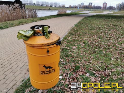 Psie odchody wysypują się z pojemników. Odór powoduje niesmak u spacerowiczów