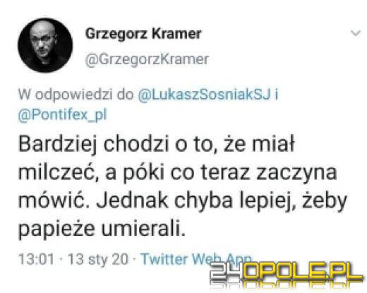 Jezuita o. Grzegorz Kramer przeprasza za swój wpis i usuwa swoje konta w social media