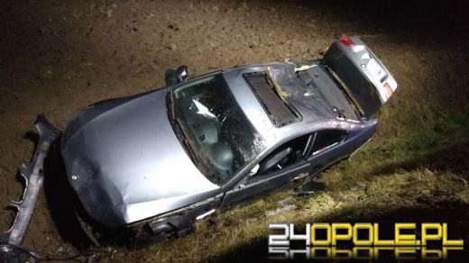 Pracowity dzień dla opolskich strażaków. BMW wypadło z drogi
