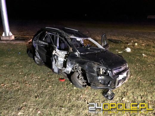 Dachowanie w Zawadzie, Kia wylądowała w polu