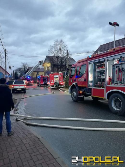 Pożar domu jednorodzinnego pod Nysą. Duże straty