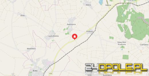 Śmiertelny wypadek pod Prudnikiem. Zablokowana droga nr 414 pomiędzy Białą a Krobuszem 