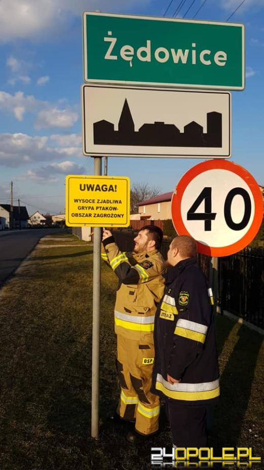 Ptasia Grypa w powiecie gliwickim. Strażacy umieścili ostrzeżenia w gminie Zawadzkie
