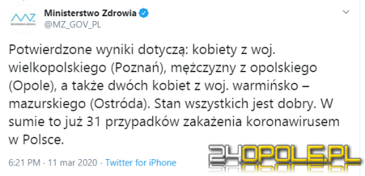 Mamy pierwszy przypadek koronawirusa w Opolu