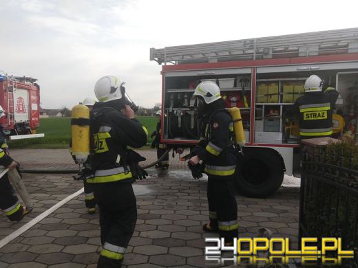 Pożar kotłowni w powiecie krapkowickim