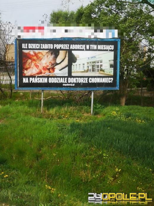 Działacze pro-life atakują Opolan "mocnymi" treściami na bilbordach