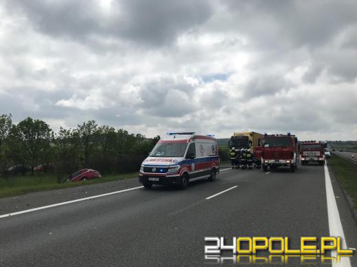 Wypadek na strzeleckim odcinku A4. Lądował śmigłowiec LPR