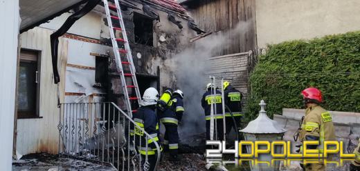 Pożar altany i budynku gospodarczego w Wysokiej