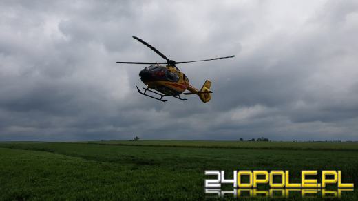 Dachowanie w Jaśkowicach w powiecie kluczborskim. Zadysponowano śmigłowiec LPR