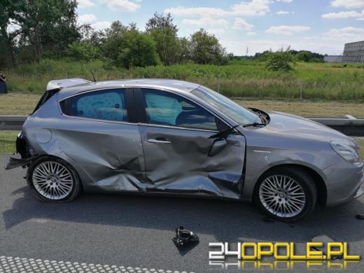 Karambol na A4 w kierunku Katowic. Zderzyły się 4 pojazdy