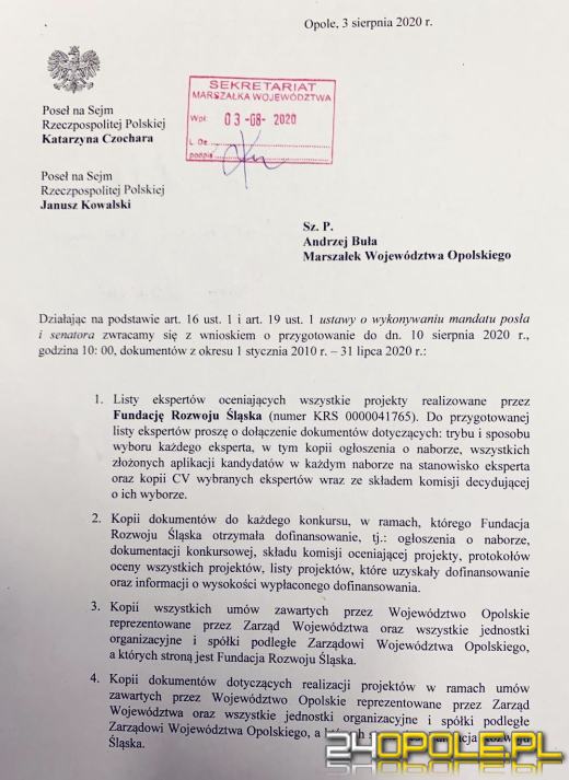 Janusz Kowalski rozpoczyna kontrolę. Pod lupę idzie Fundacja Rozwoju Śląska i OCRG